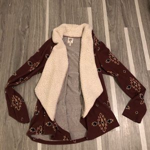 Dark maroon cardigan